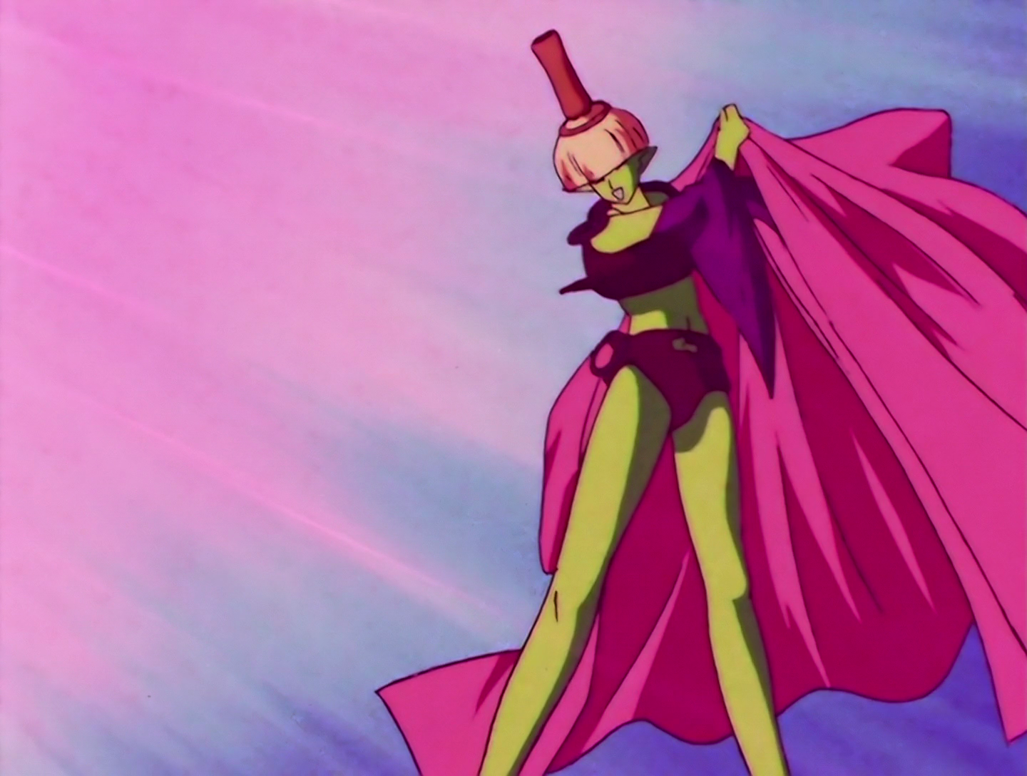 Chagama’s about to be hit by the Moon Spiral Heart Attack, but she’s spending her final moments gettin’ naked. She’s shed her kimono to reveal appropriately tea ceremony themed underwear that seems to be made of metal braziers.